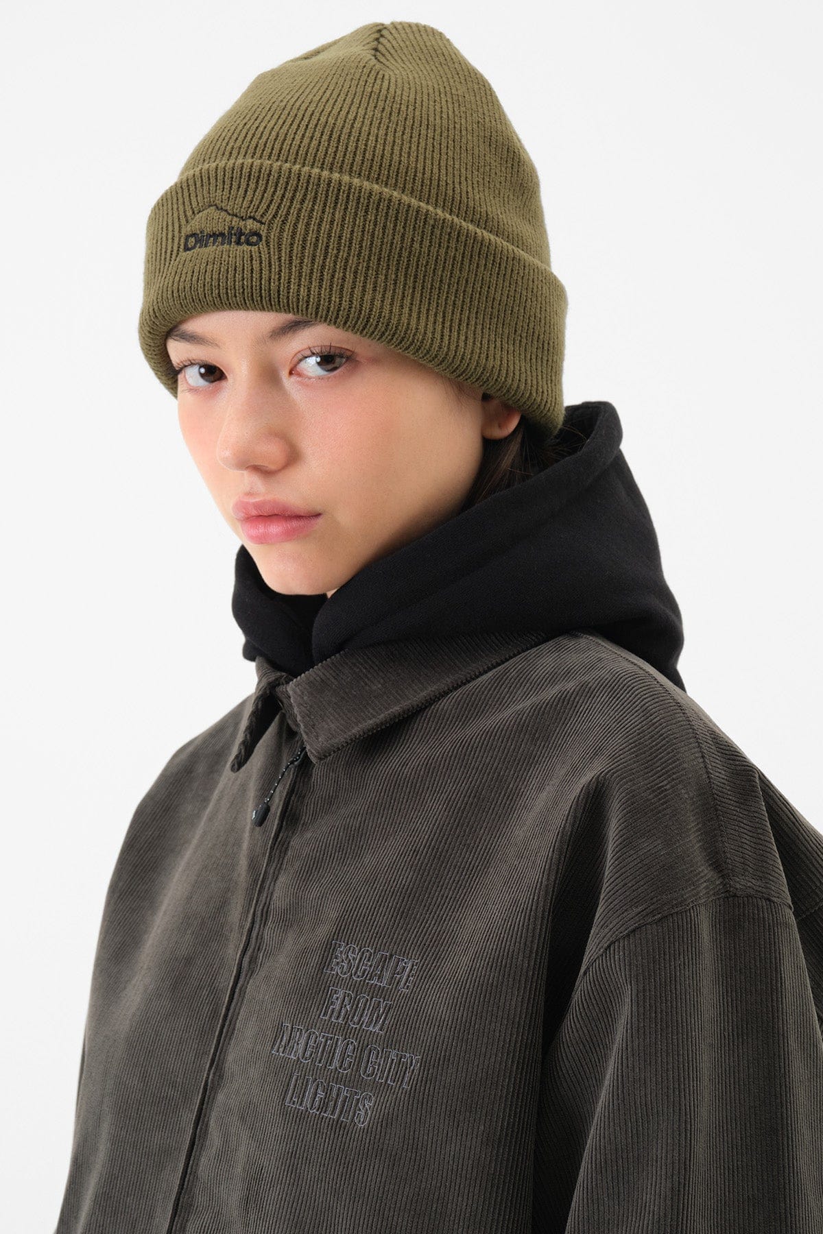 VERT ONE-SIZE DMT LOGO BEANIE KHAKI