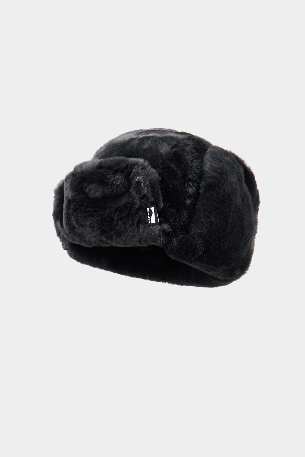 VERT ONE-SIZE ECO FUR EAR FLAP HAT BLACK