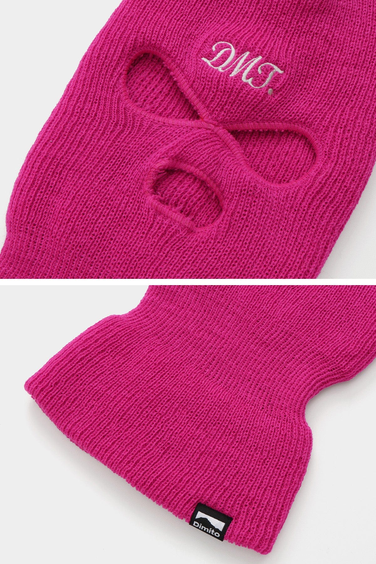 VERT ONE-SIZE FACE KNIT MASK PINK