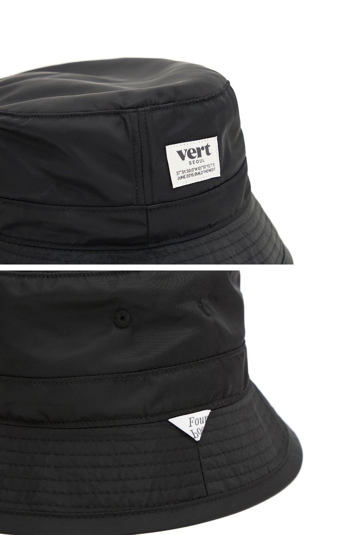 VERT ONE-SIZE FOUND BUCKET HAT BLACK