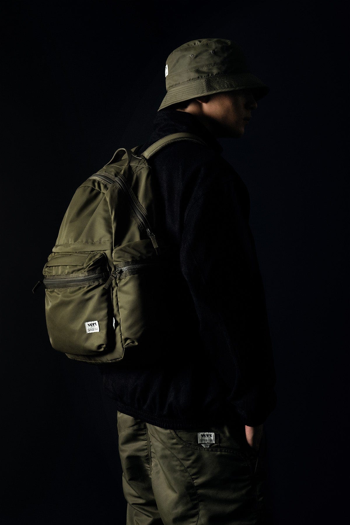 VERT ONE-SIZE FOUND BUCKET HAT KHAKI