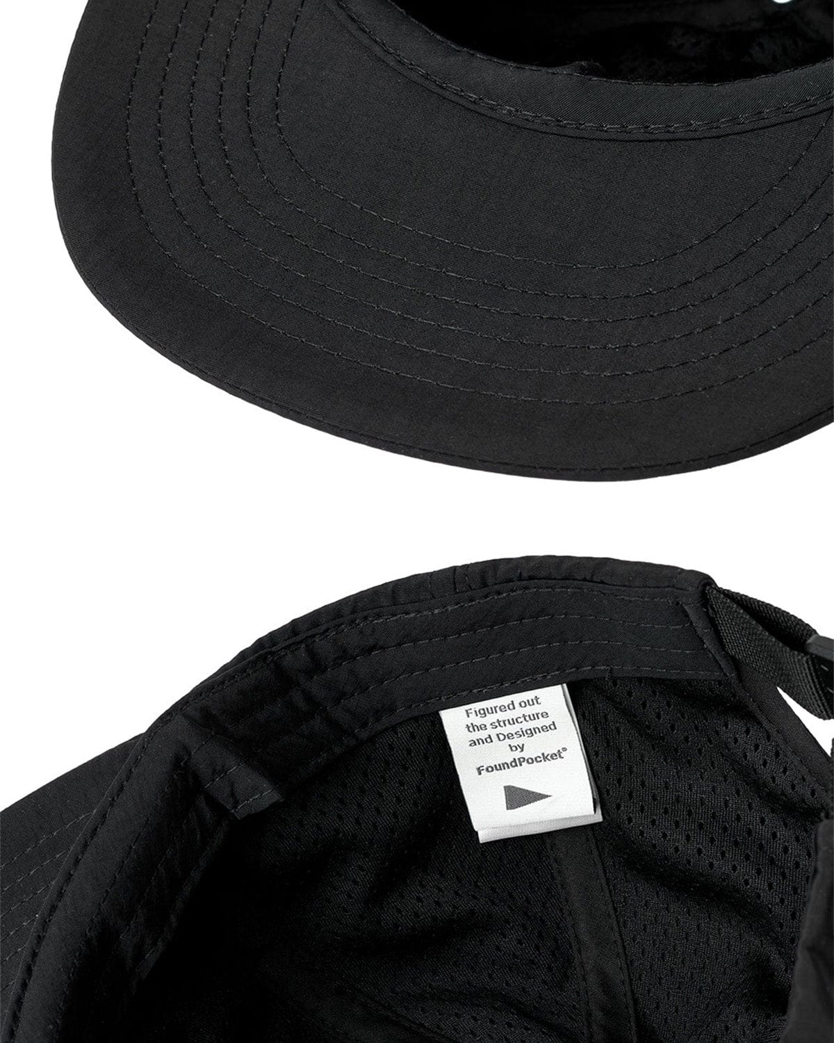 VERT ONE-SIZE [FOUND POCKET] FP NYLON CAP BLACK