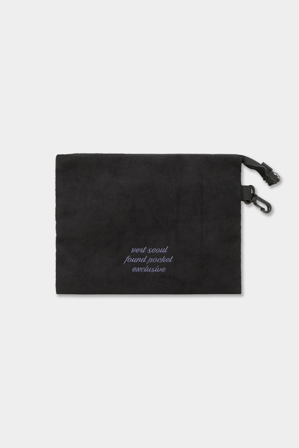 VERT ONE-SIZE FOUND STONE POUCH BLACK