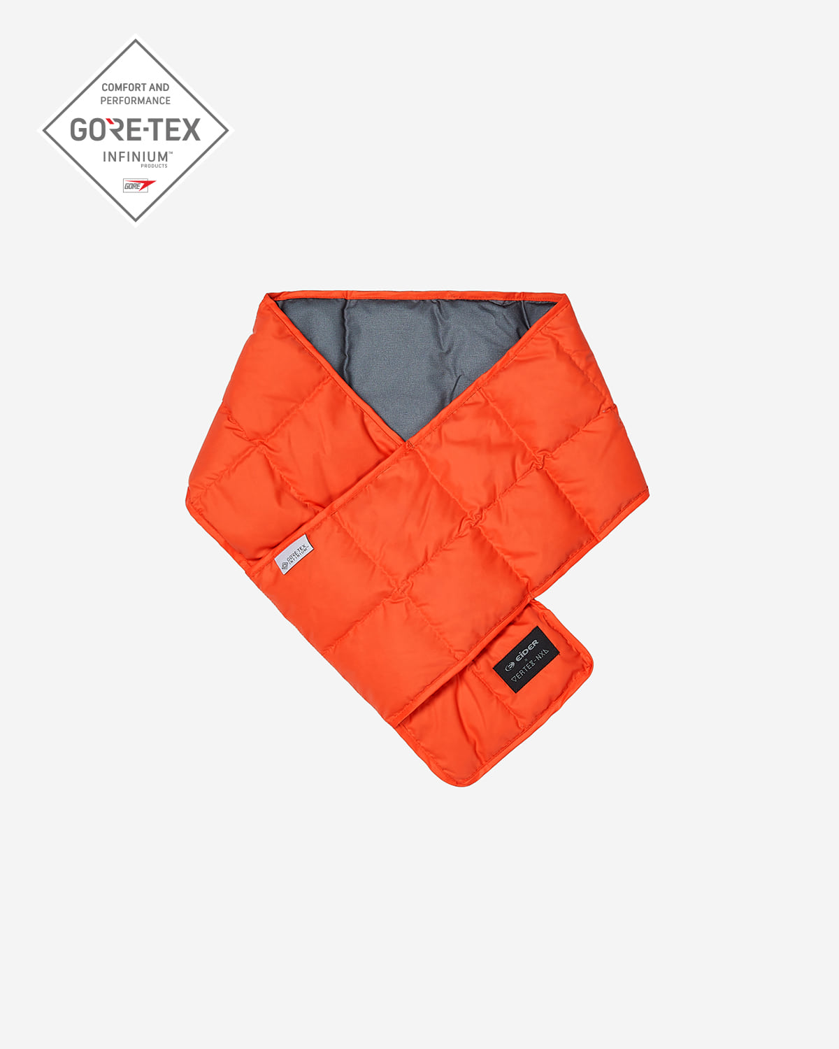 VERT ONE-SIZE GOOSE DOWN (VTX X EIDER) MUFFLER DEEP ORANGE