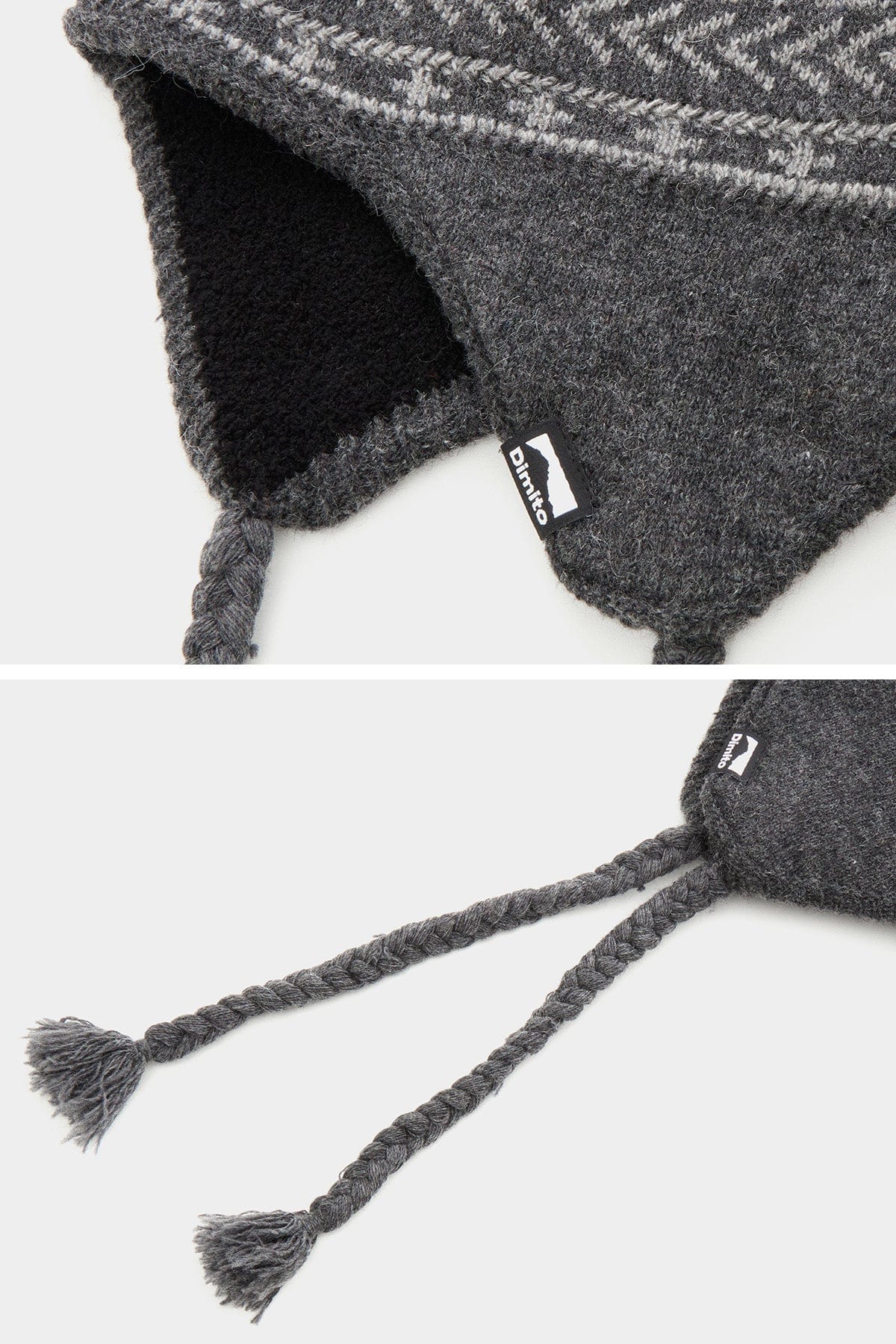 VERT ONE-SIZE HAE EAR FLAP BEANIE CHARCOAL