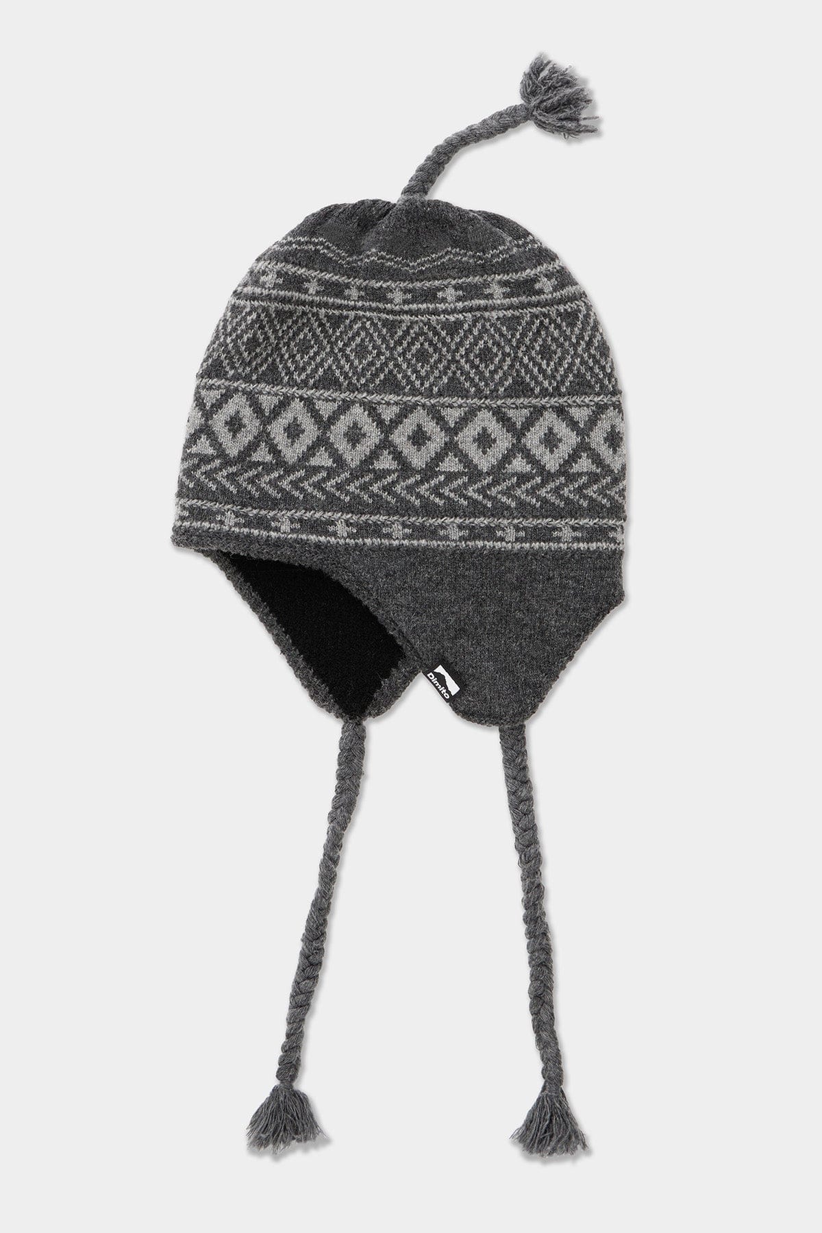 VERT ONE-SIZE HAE EAR FLAP BEANIE CHARCOAL