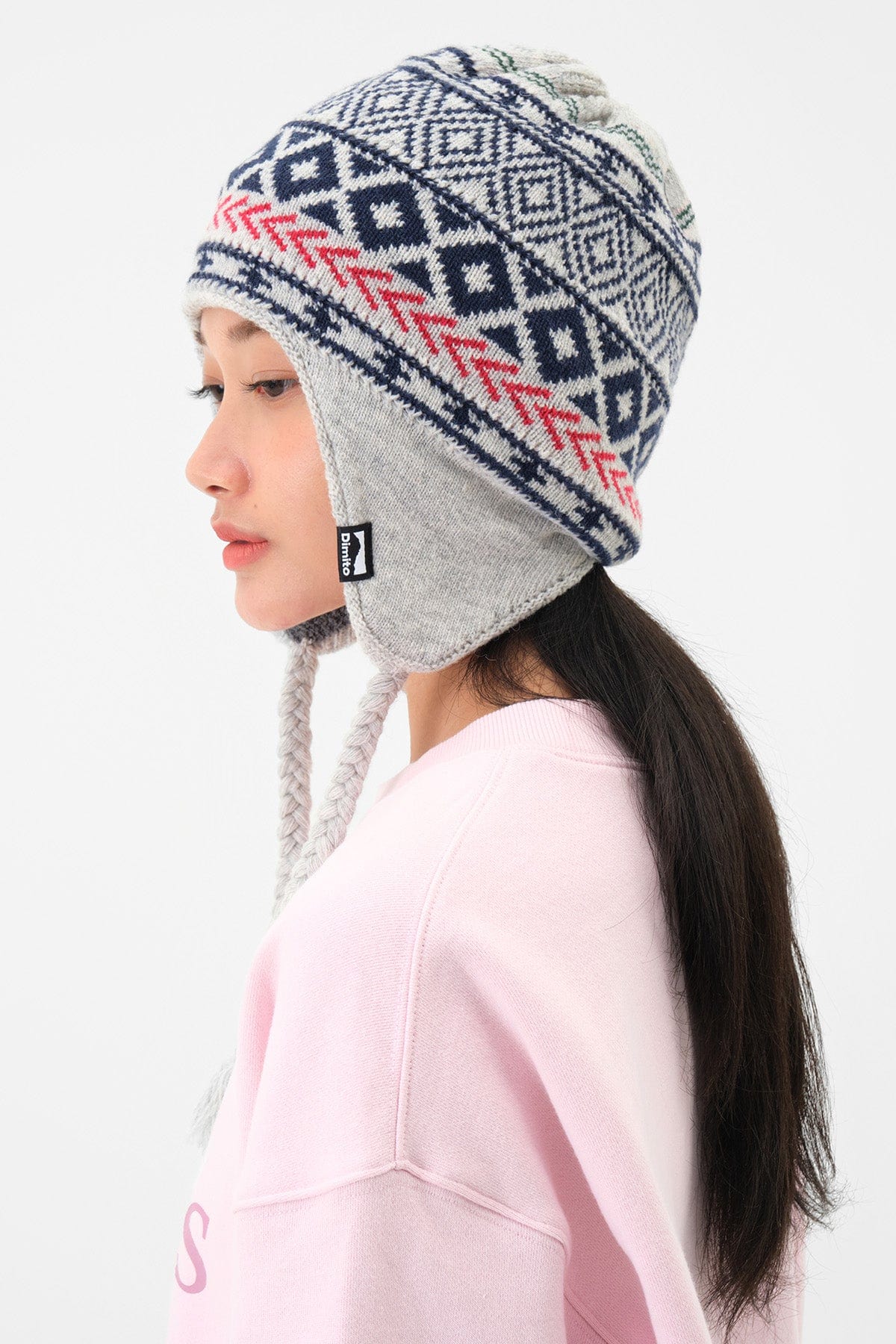 VERT ONE-SIZE HAE EAR FLAP BEANIE WHITE