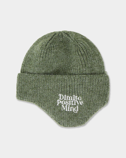 VERT ONE-SIZE KNIT EAR BEANIE KHAKI