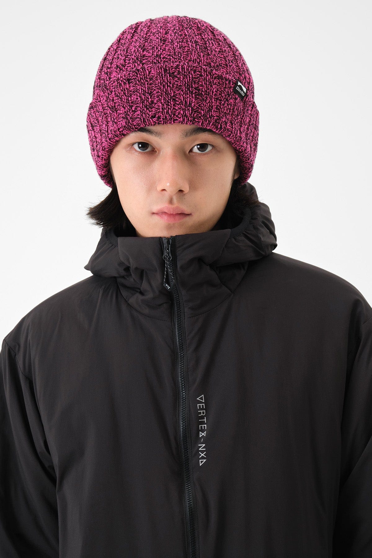 VERT ONE-SIZE MIX KNIT BEANIE PINK