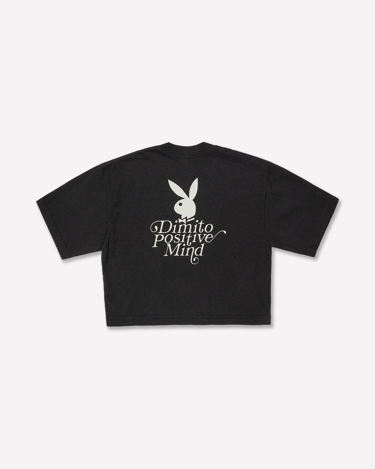 VERT ONE-SIZE (PLAYBOY X DIMITO) OVERSIZE CROP TEE BLACK