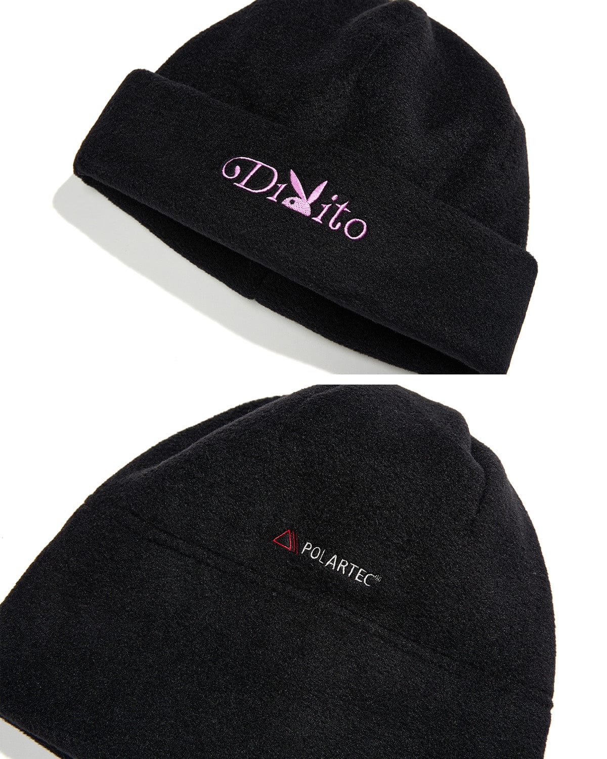 VERT ONE-SIZE POLARTEC (PLAYBOY X DIMITO) FLEECE BEANIE BLACK