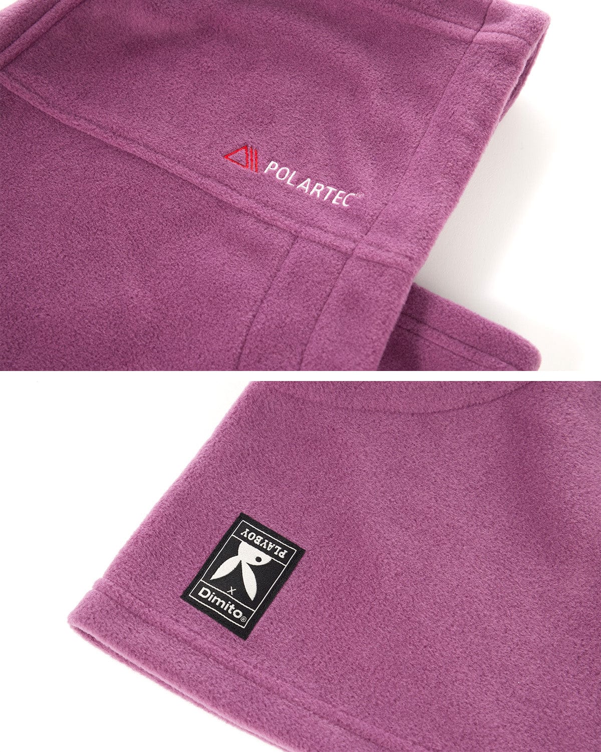 VERT ONE-SIZE POLARTEC (PLAYBOY X DIMITO) FLEECE HOODWARMER PURPLE ASH