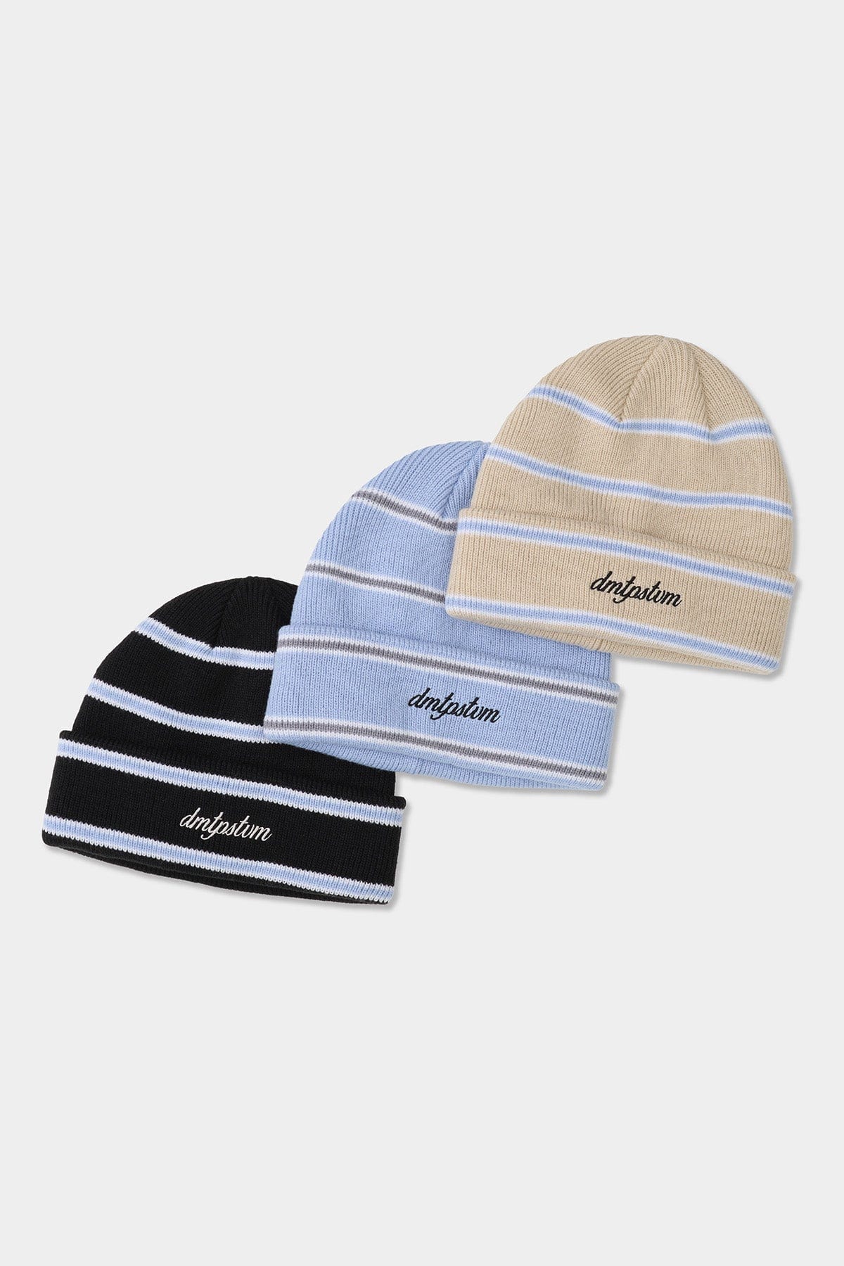 VERT ONE-SIZE STRIPE BEANIE BEIGE