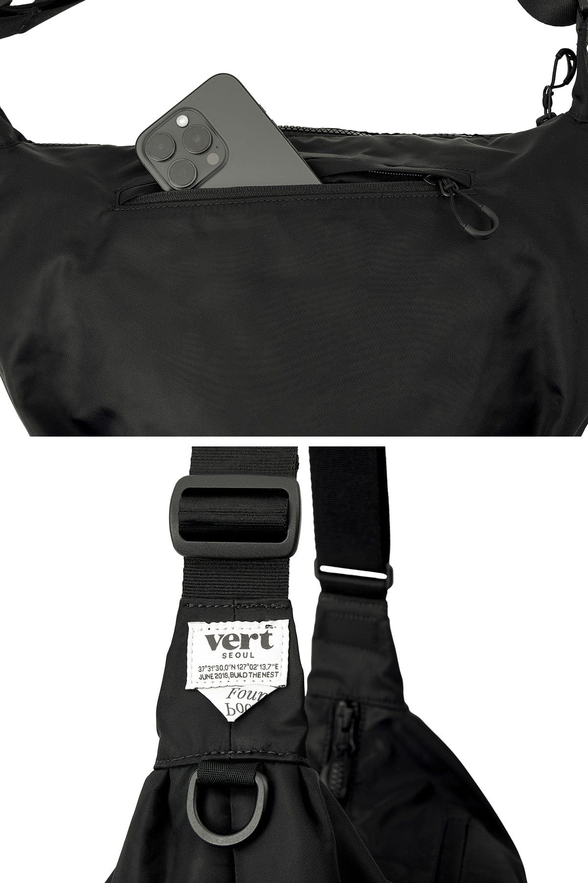 VERT ONE-SIZE VERT SEOUL PENNY CROSS BAG BLACK