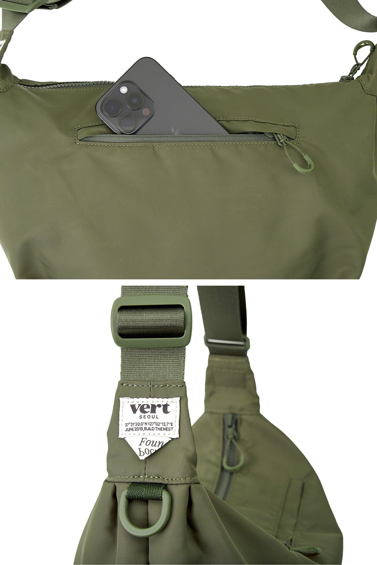 VERT ONE-SIZE VERT SEOUL PENNY CROSS BAG KHAKI