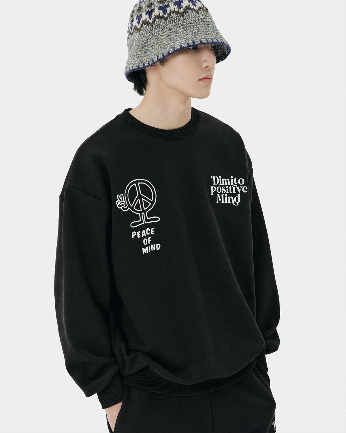 VERT PEACE SWEATSHIRTS BLACK