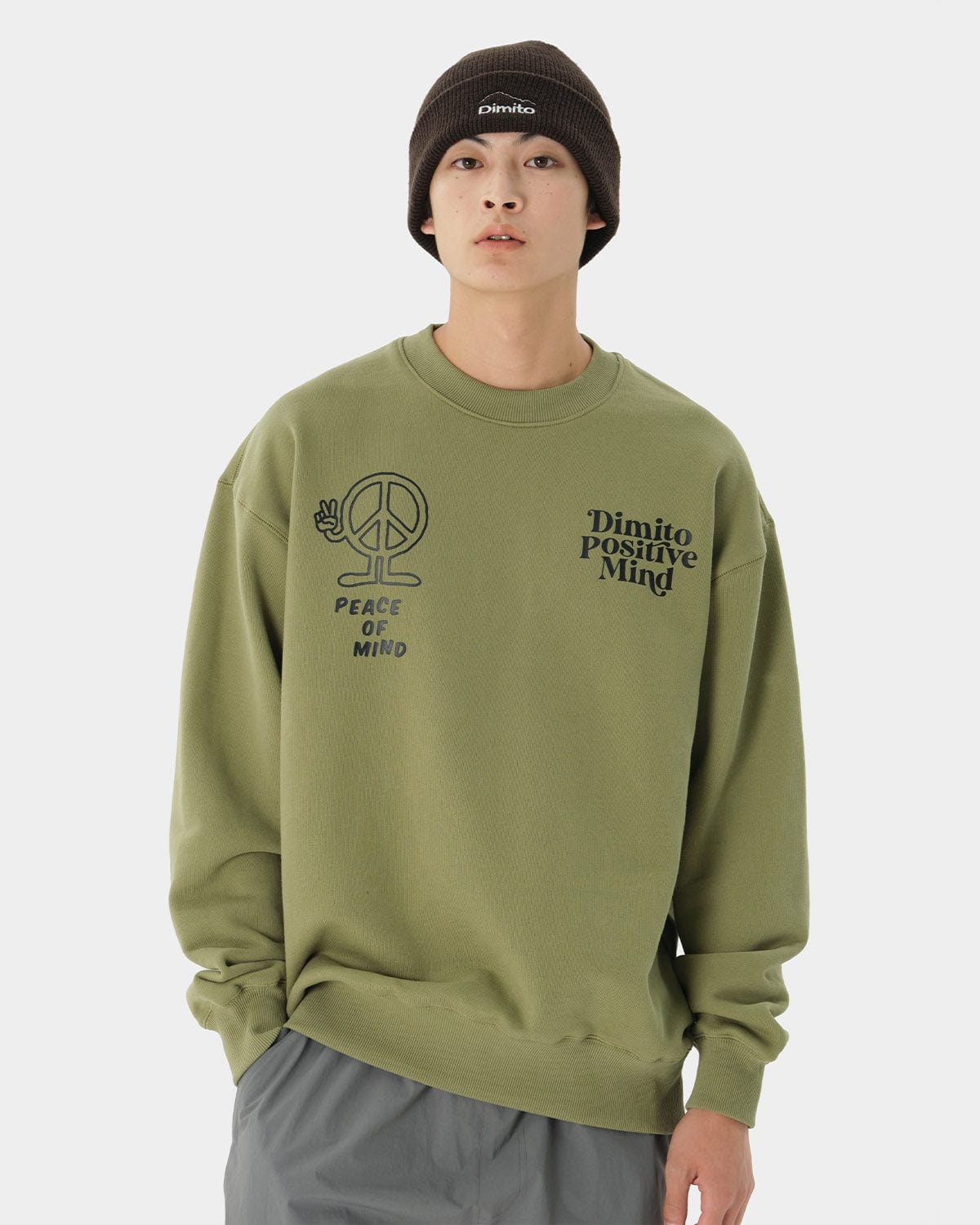 VERT PEACE SWEATSHIRTS OLIVE