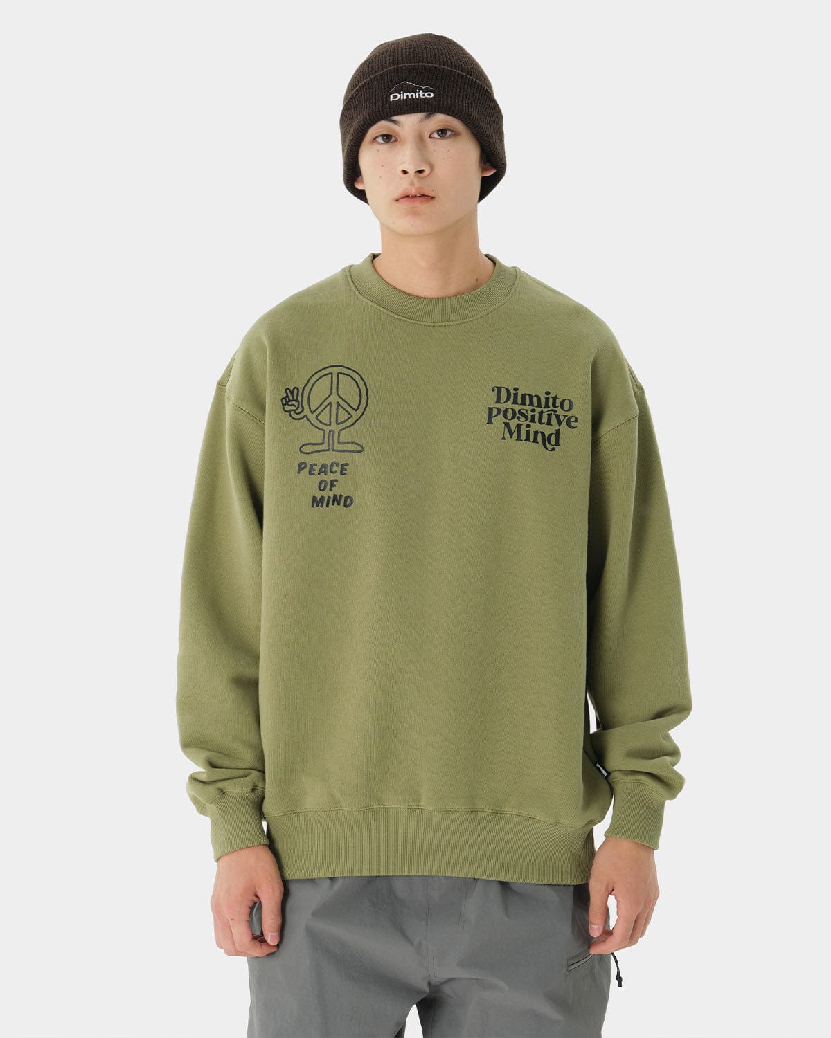 VERT PEACE SWEATSHIRTS OLIVE