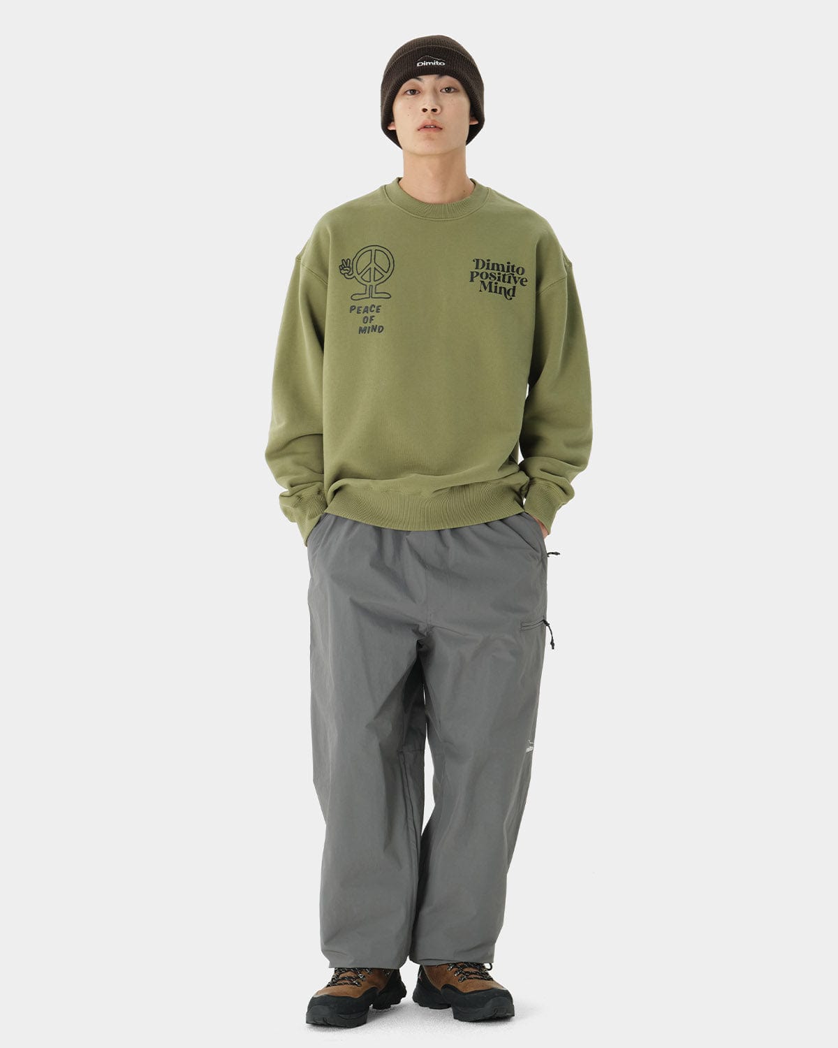 VERT PEACE SWEATSHIRTS OLIVE