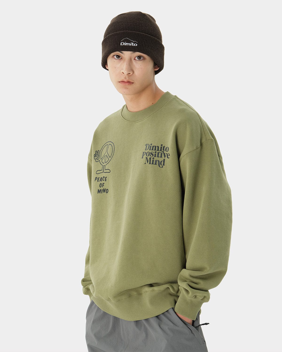 VERT PEACE SWEATSHIRTS OLIVE