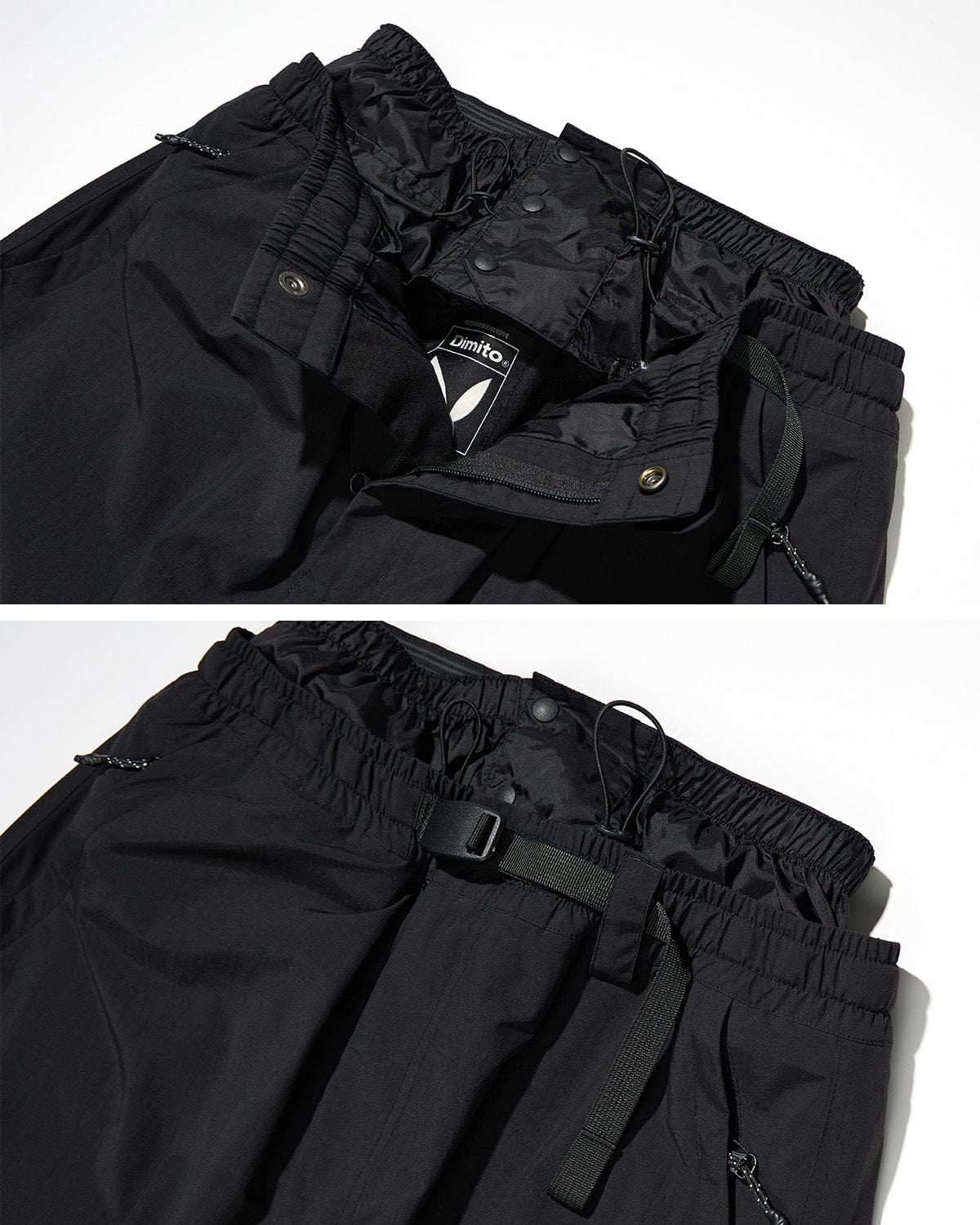 VERT (PLAYBOY X DIMITO) BIG PANTS BLACK (Wide Fit)