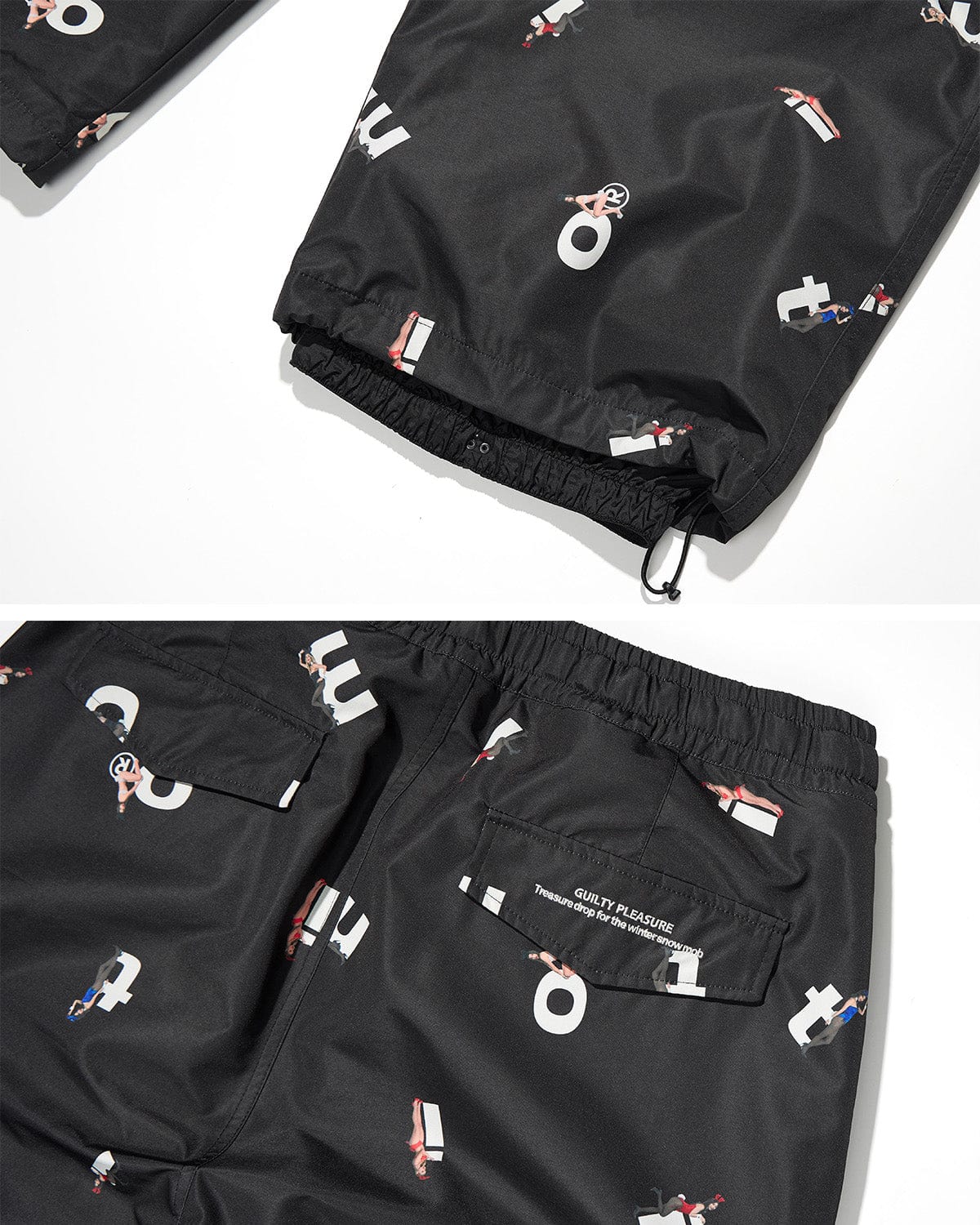 VERT (PLAYBOY X DIMITO) BIG PANTS P CHARCOAL (Wide Fit)