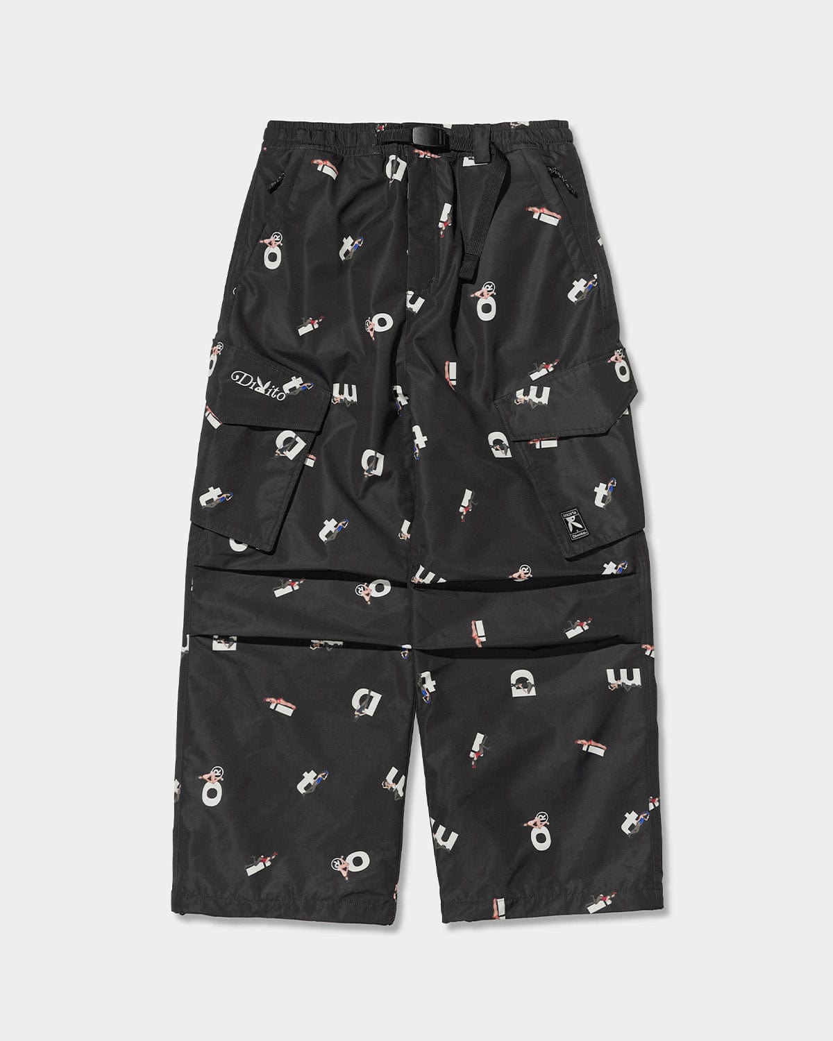 VERT (PLAYBOY X DIMITO) BIG PANTS P CHARCOAL (Wide Fit)