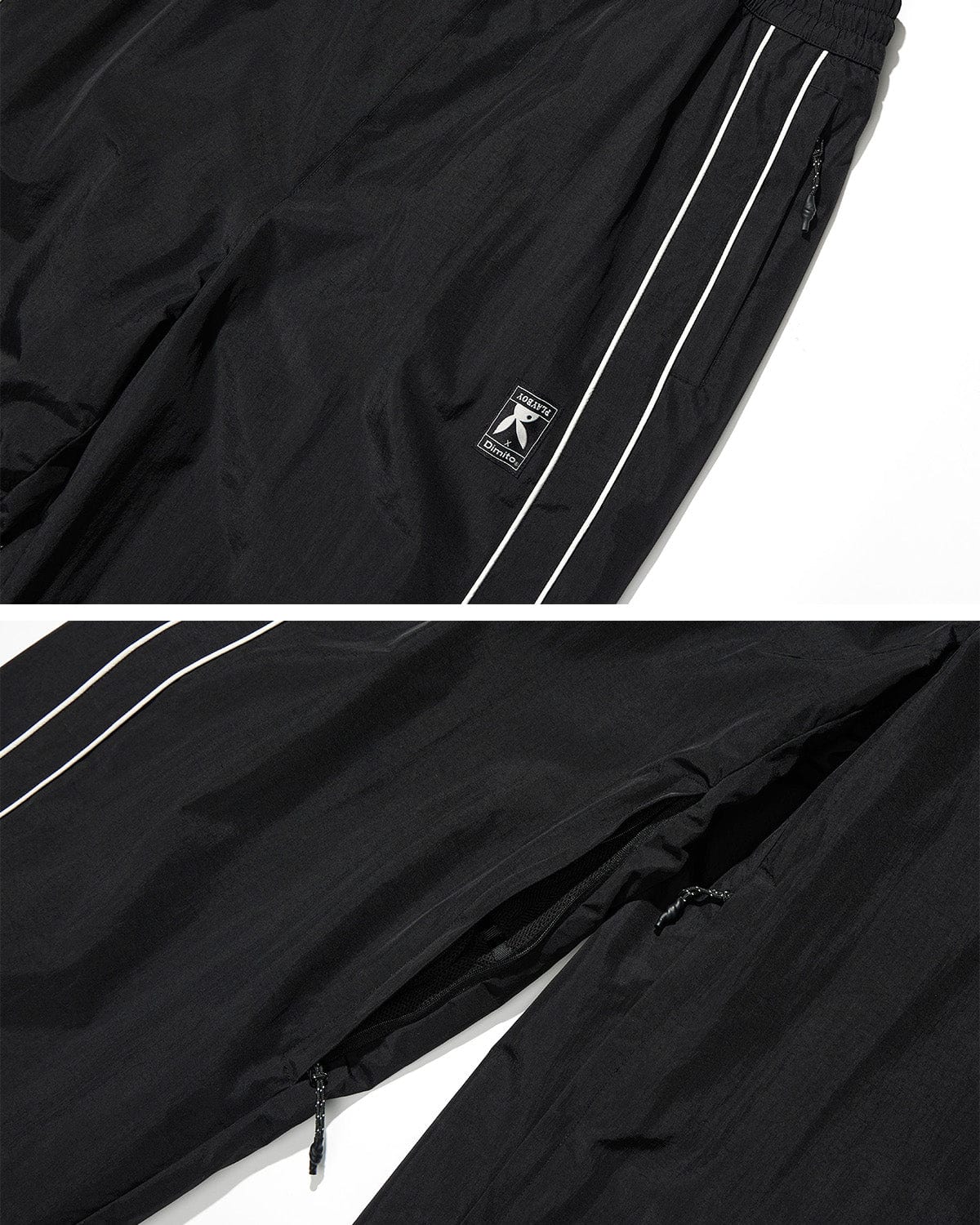 VERT (PLAYBOY X DIMITO) DL PANTS BLACK (Wide Fit)