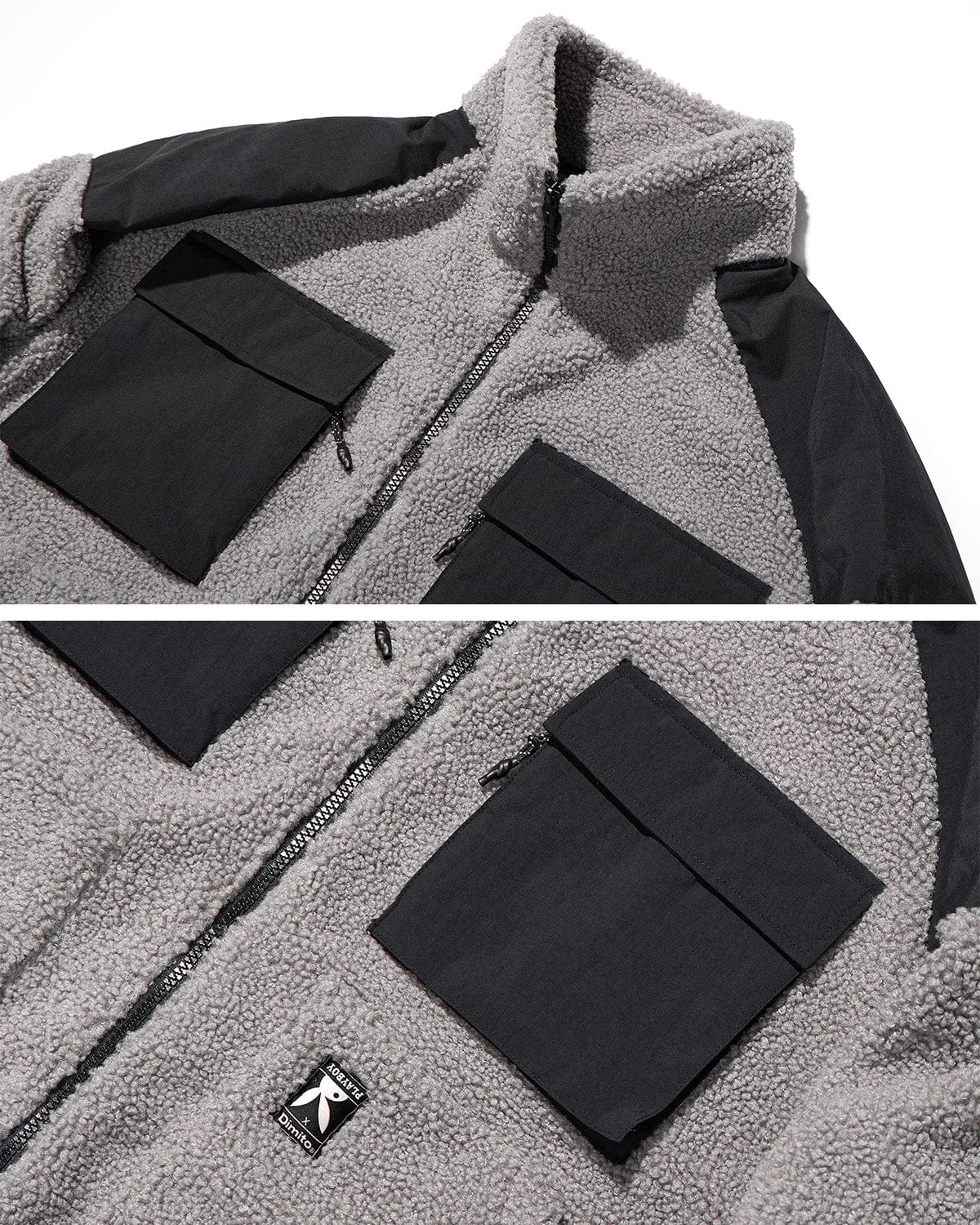 VERT (PLAYBOY X DIMITO) FLEECE JACKET GREY