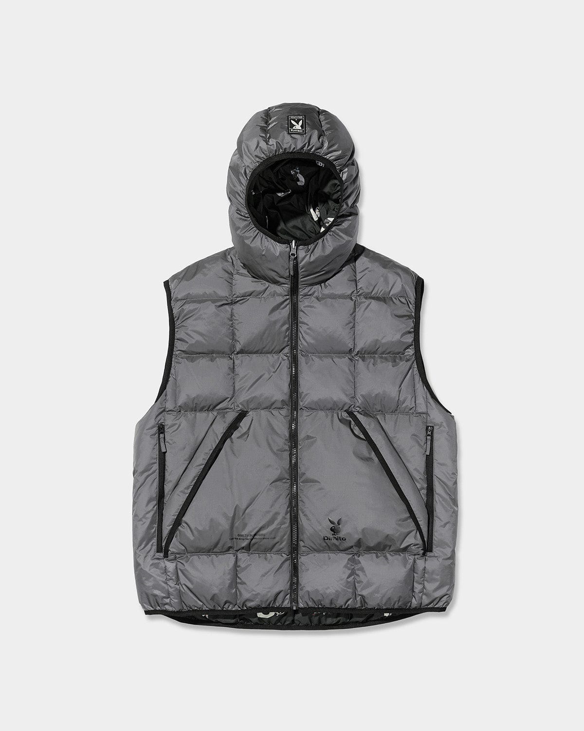 VERT (PLAYBOY X DIMITO) REVERSIBLE HD DOWN VEST GREY