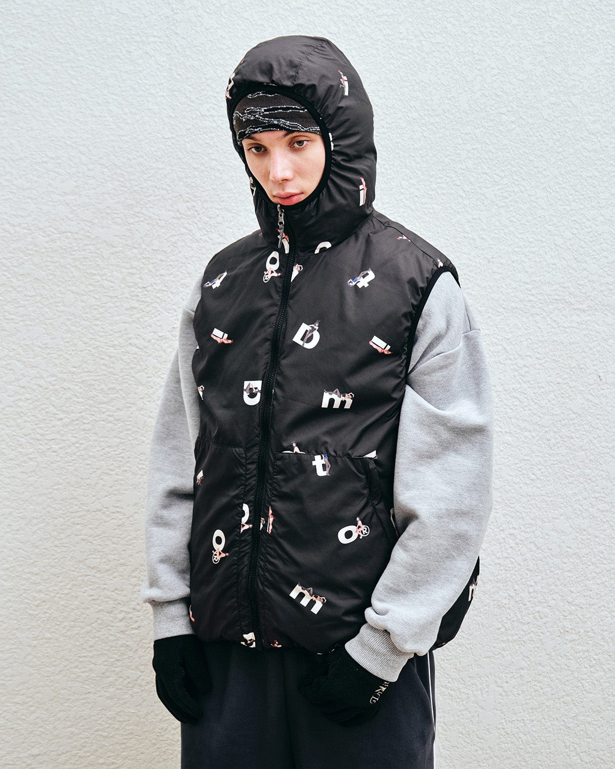 VERT (PLAYBOY X DIMITO) REVERSIBLE HD DOWN VEST TAFFY