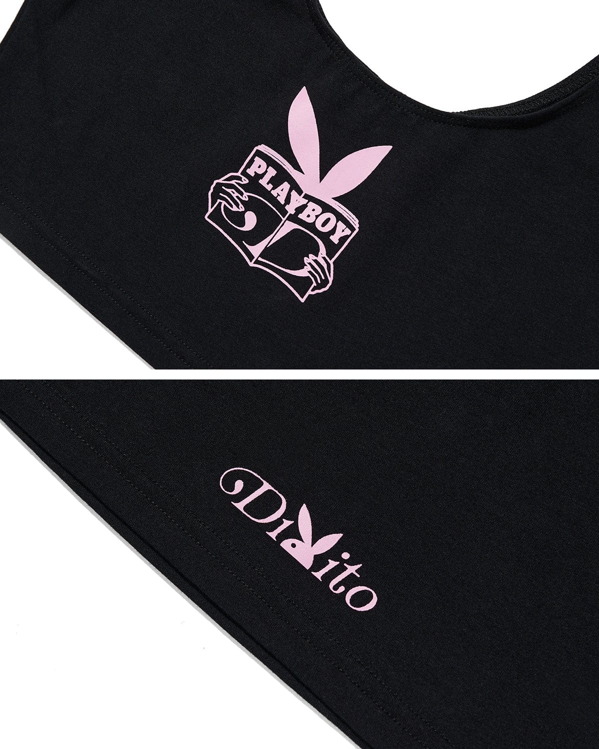 VERT (PLAYBOY X DIMITO) SPANDEX TANK TOP BLACK