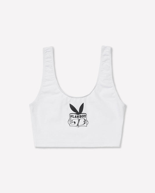 VERT (PLAYBOY X DIMITO) SPANDEX TANK TOP WHITE