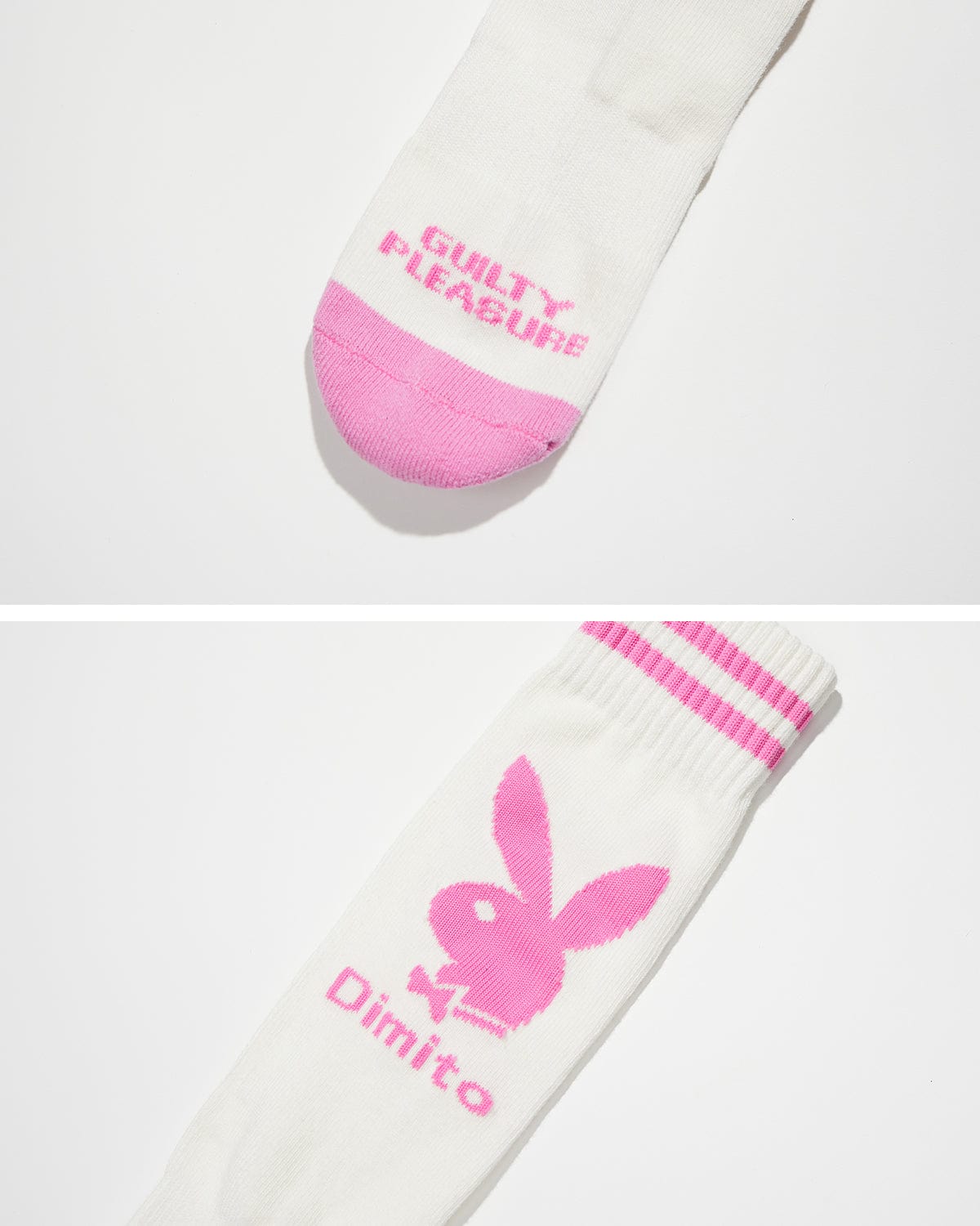 VERT (PLAYBOY X DIMITO) SPORTS SOCKS WHITE