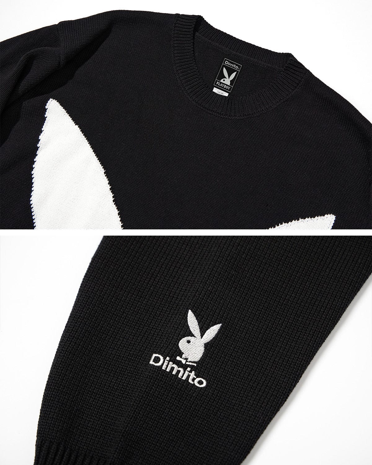 VERT (PLAYBOY X DIMITO) SWEATER BLACK