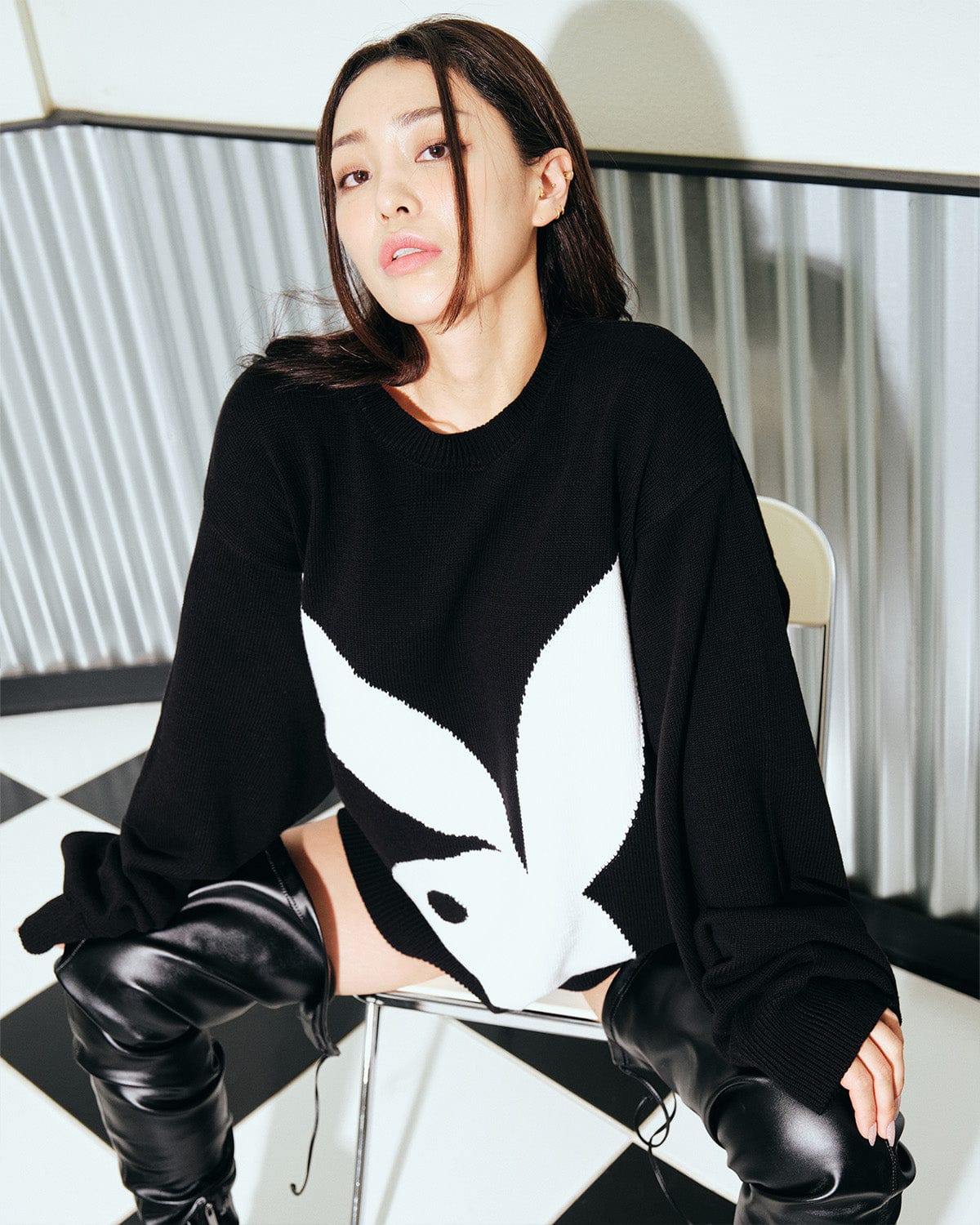 VERT (PLAYBOY X DIMITO) SWEATER BLACK