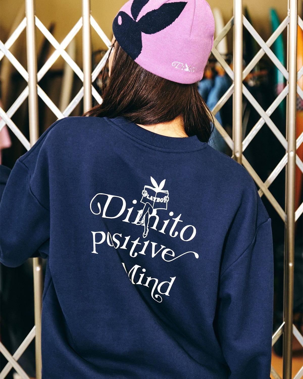 VERT (PLAYBOY X DIMITO) SWEATSHIRTS NAVY