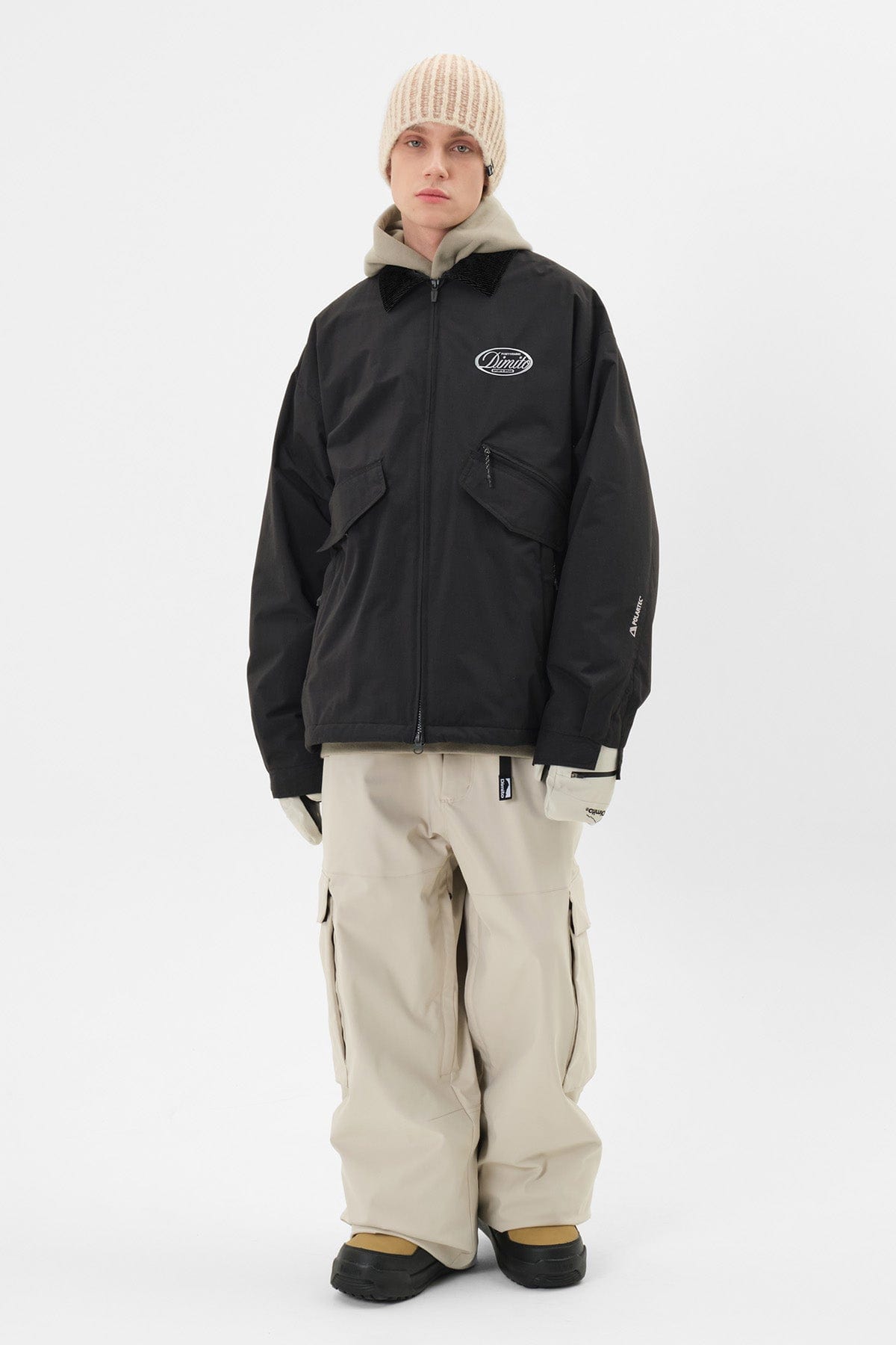 VERT POLARTEC CREW JACKET BLACK