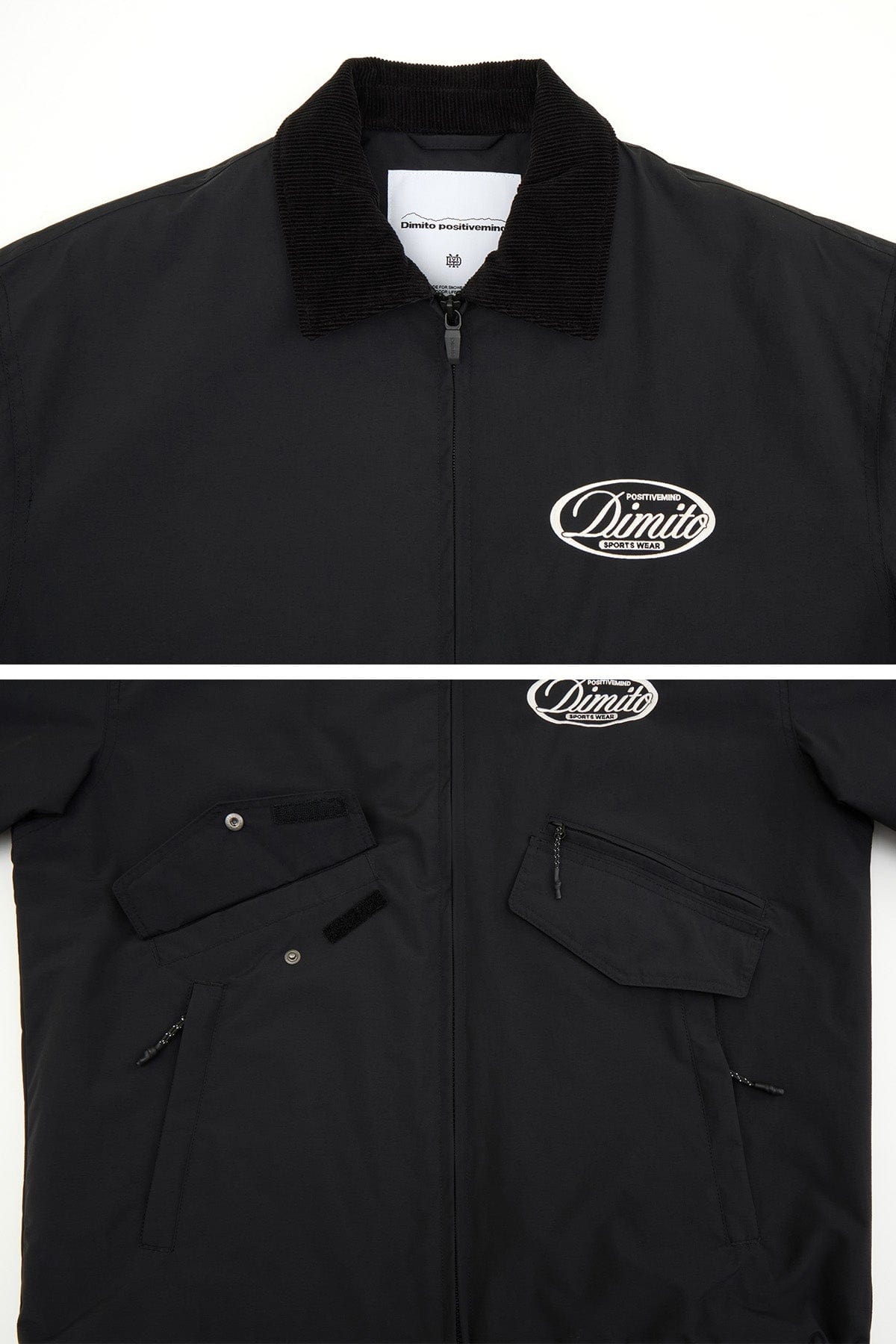 VERT POLARTEC CREW JACKET BLACK