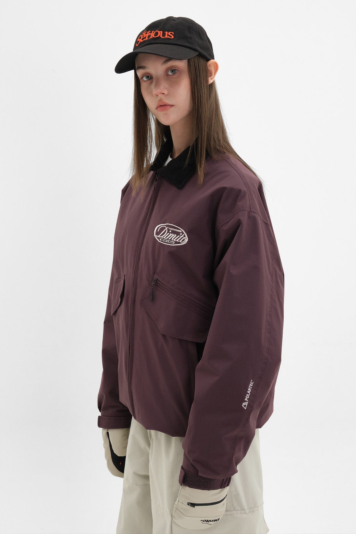 VERT POLARTEC CREW JACKET WINE