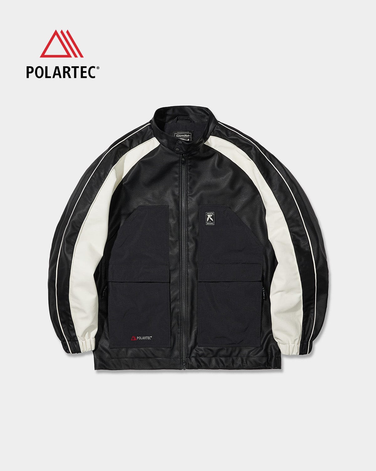 VERT POLARTEC (PLAYBOY X DIMITO) B-LEATHER JACKET BLACK