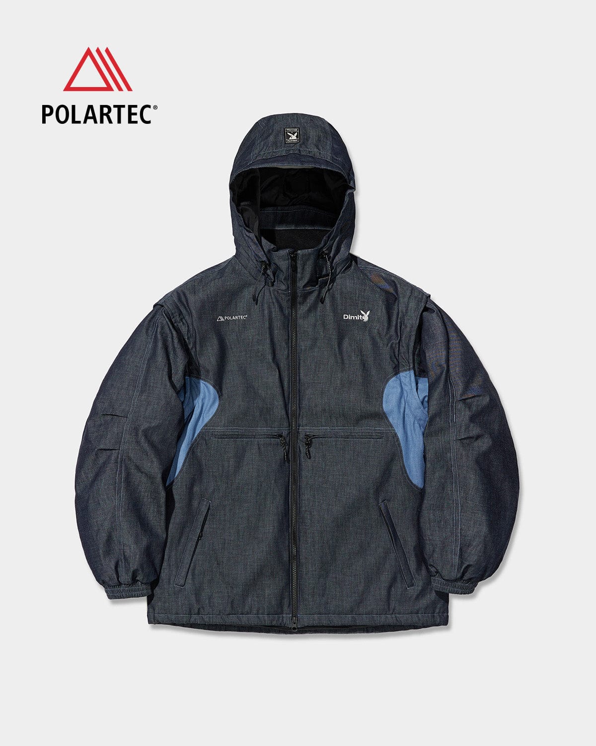 VERT POLARTEC (PLAYBOY X DIMITO) DETACHABLE JACKET BLACK DENIM