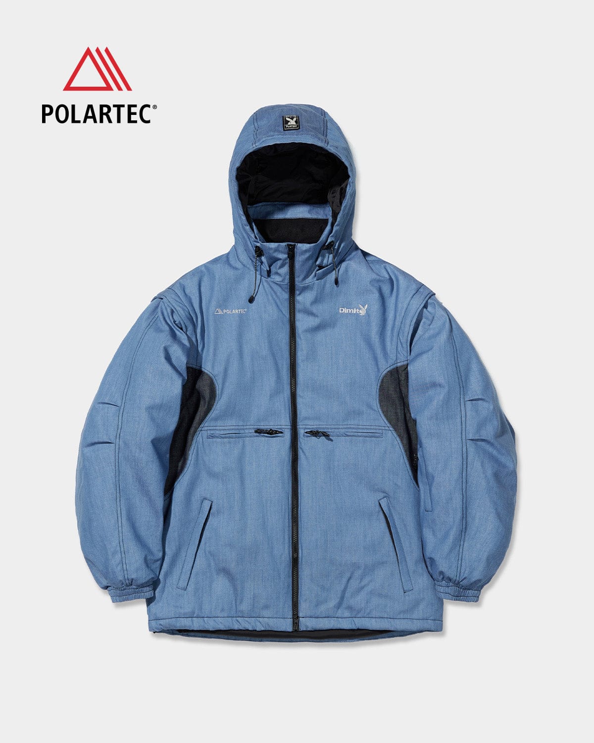 VERT POLARTEC (PLAYBOY X DIMITO) DETACHABLE JACKET BLUE DENIM