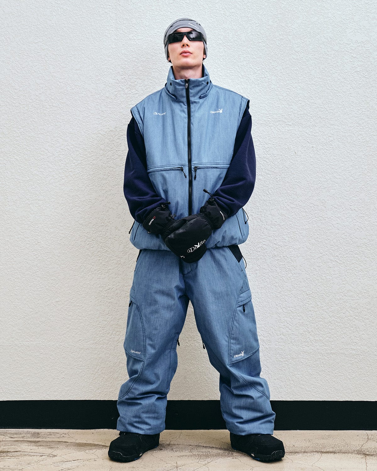 VERT POLARTEC (PLAYBOY X DIMITO) DETACHABLE JACKET BLUE DENIM