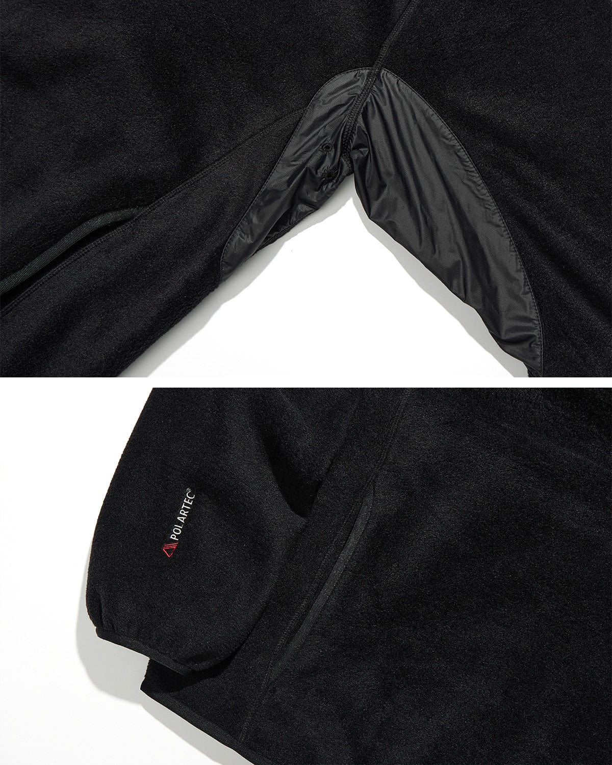 VERT POLARTEC (PLAYBOY X DIMITO) FLEECE HALF ZIP HOODIE BLACK