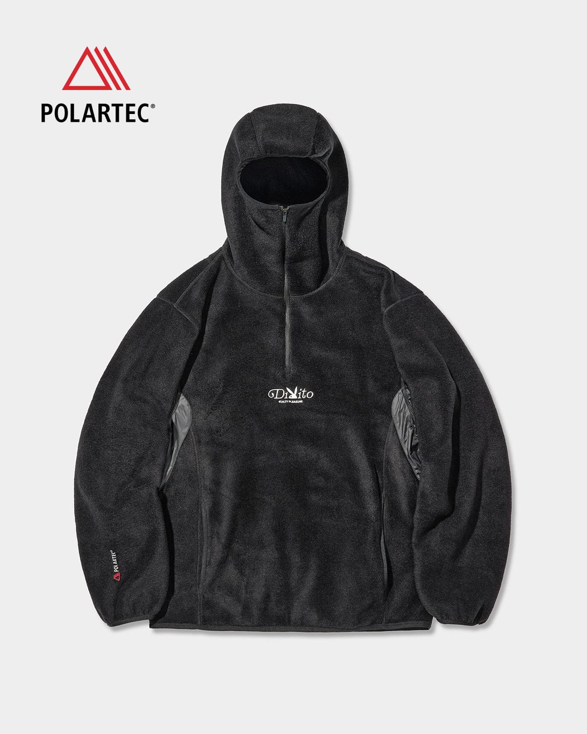 VERT POLARTEC (PLAYBOY X DIMITO) FLEECE HALF ZIP HOODIE BLACK