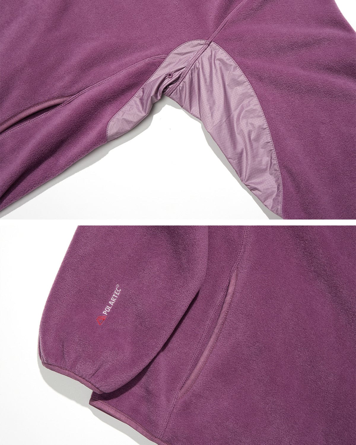 VERT POLARTEC (PLAYBOY X DIMITO) FLEECE HALF ZIP HOODIE PURPLE ASH