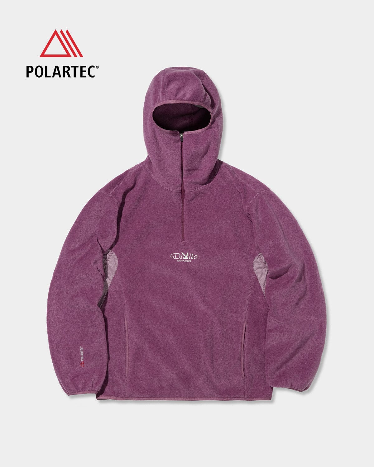 VERT POLARTEC (PLAYBOY X DIMITO) FLEECE HALF ZIP HOODIE PURPLE ASH