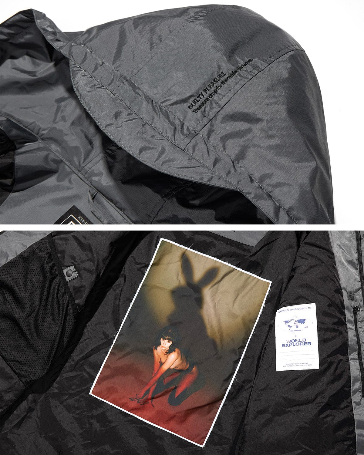 VERT POLARTEC (PLAYBOY X DIMITO) STORM JACKET CHARCOAL