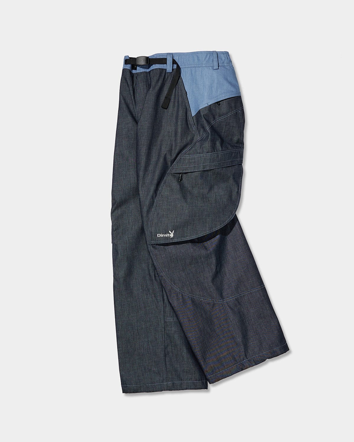 VERT POLARTEC (PLAYBOY X DIMITO) WAVE PANTS BLACK DENIM (Semi Wide Fit)